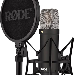 RØDE NT1 Signature Series Kondenser Mikrofon SM6 Amortizatorlu və Pop Filtrli - Qara